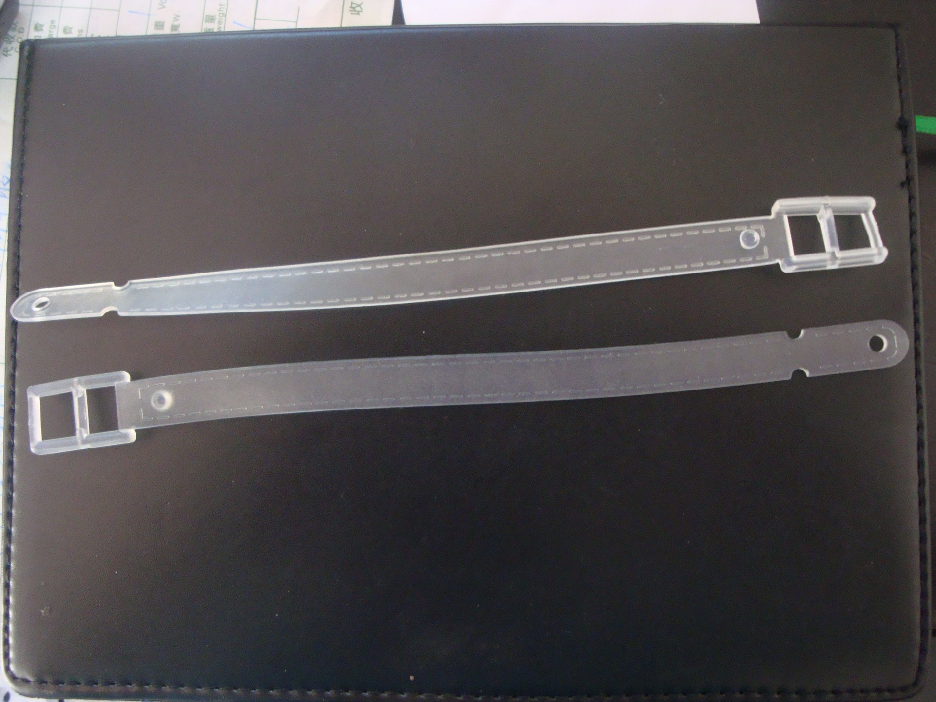 Luggage tag strap Luggage sling PVC luggage strap Luggage tag back plate Single hole black strap, double buckle strap