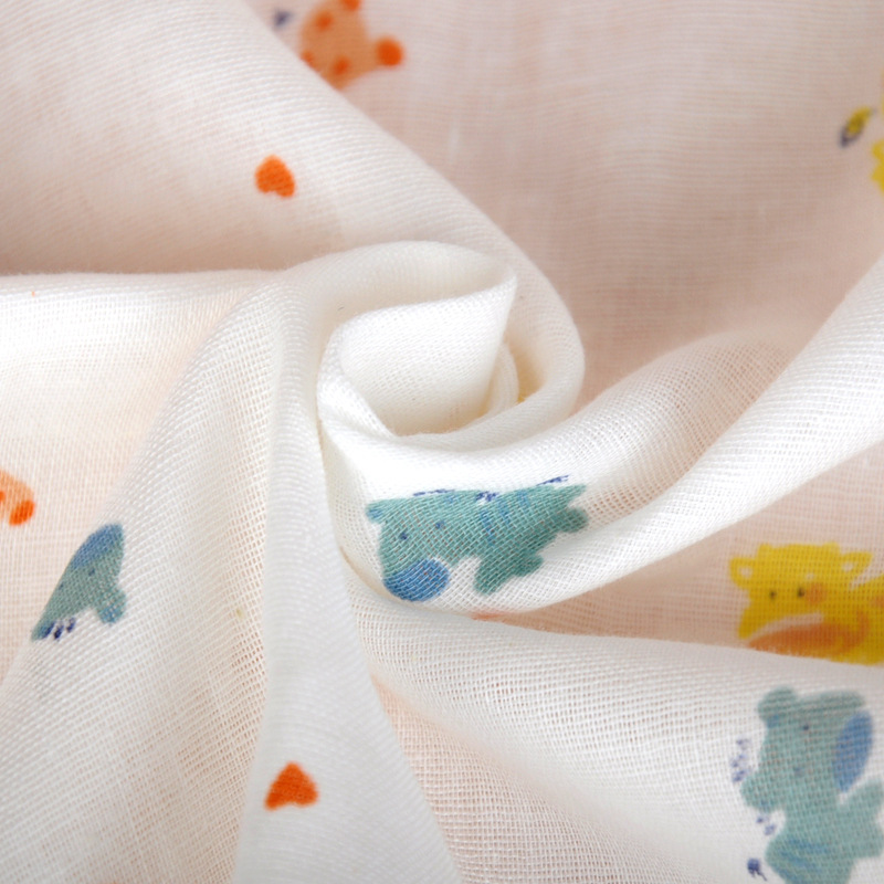 Xisong Generation Cotton Handkerchief Double Gauze Handkerchief Baby Spit Towel Small Square Towel Baby Milk Towel Printed logo