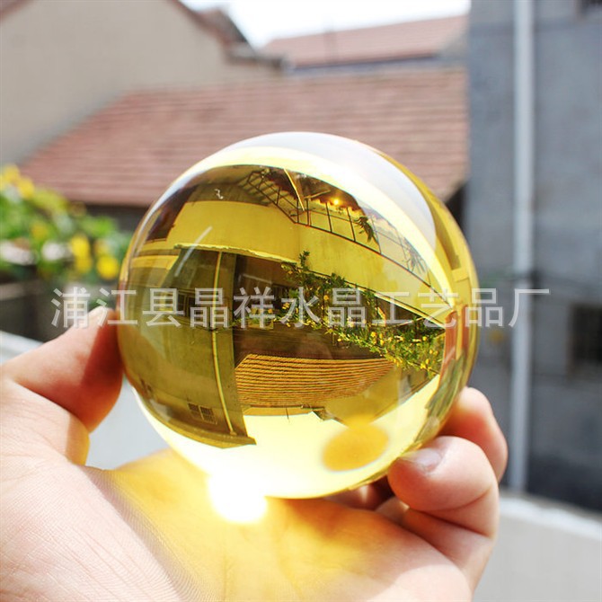 Crystal Crafts K9 Transparent Crystal Ball Personality Ornaments Crystal Ball Decoration Transfer Ball Living Room Decoration Photograph