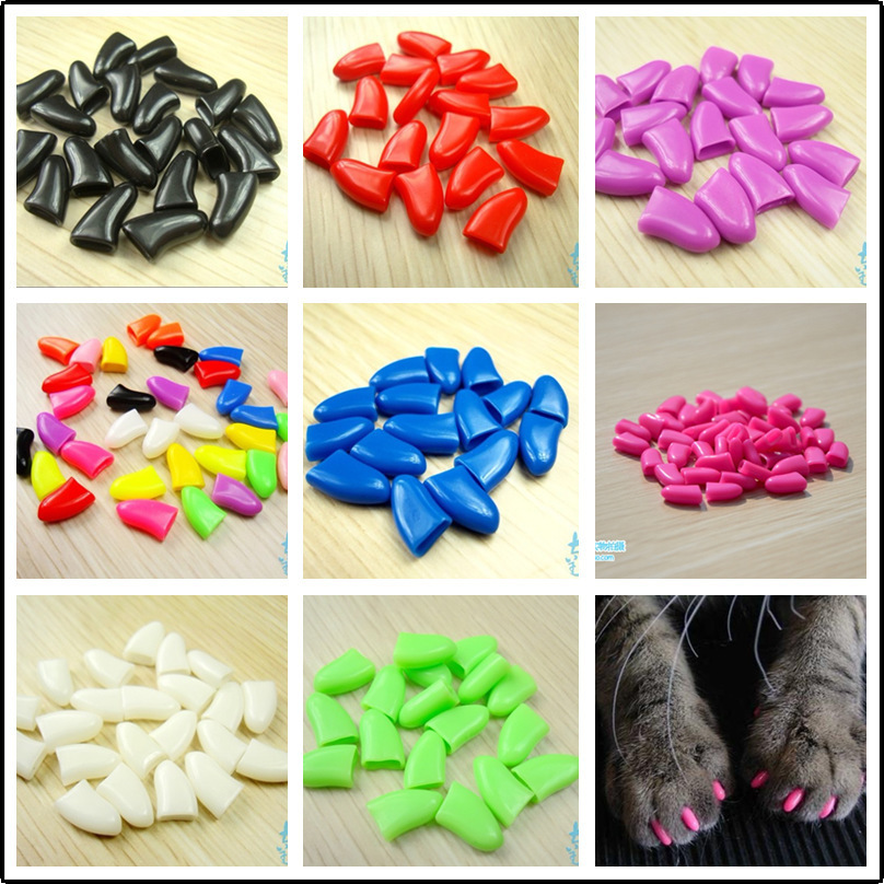Pet Dog Nail Cover Anti-Scratch Nail Cover Dog Nail Cover Anti-Scratch Cover 20 Capsules Free Glue Manufacturer Wholesale