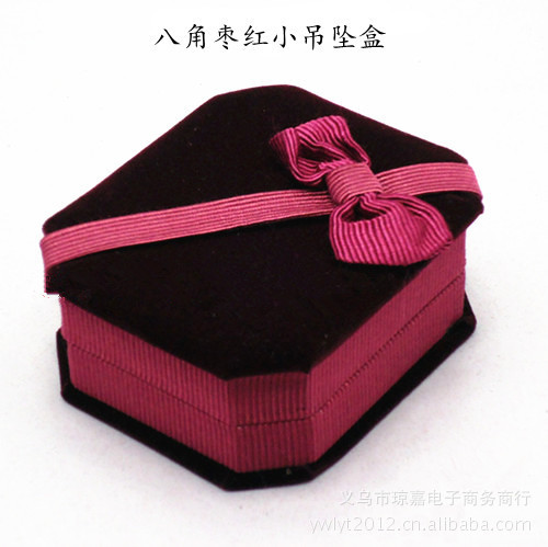 Wholesale Jewelry Box Necklace Pendant Box Bracelet Gift Packaging Box Flannel Bow