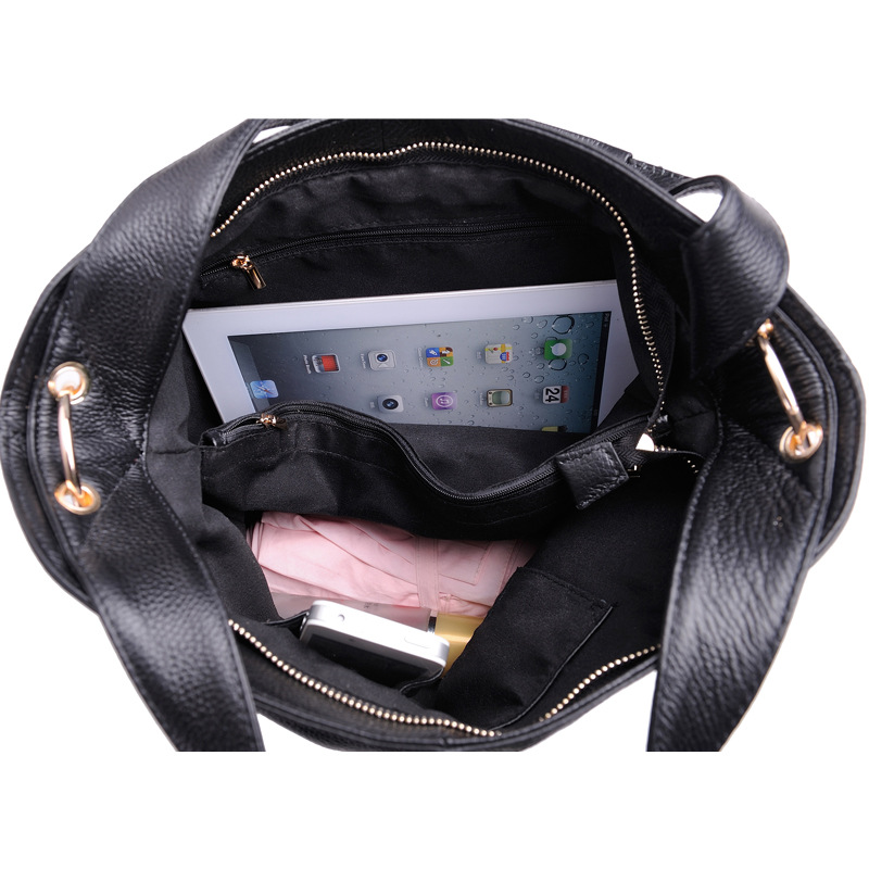 2025 European and American Fashion Commuting Briefcase Women's Handbag Single Shoulder Diagonal First Layer Cowhide Genuine Leather Women's Bag
