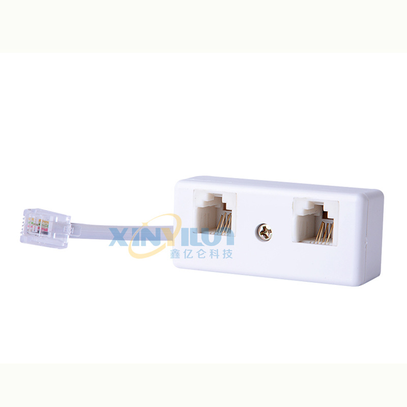 Telephone one minute two adapter American telephone line one Revolution two female with line 6P4C RJ11 RJ14
