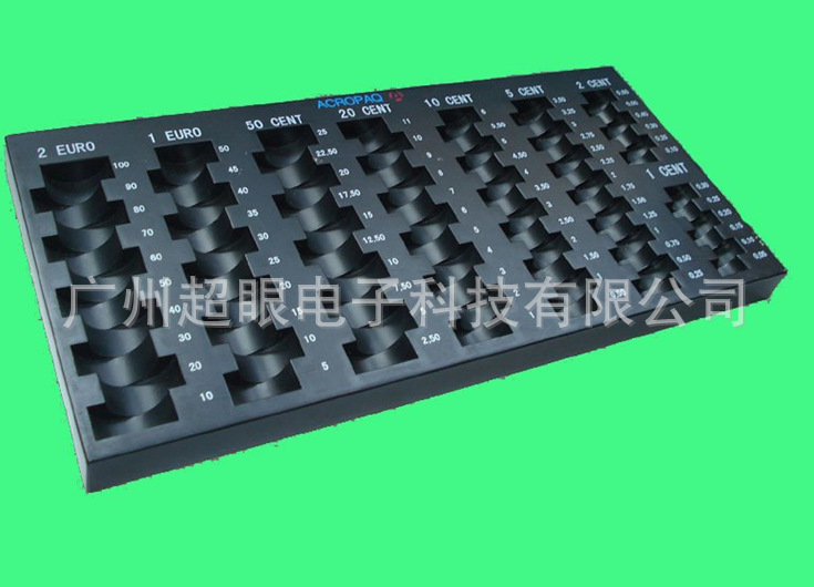 Коробка для сортировки евро-монет, пластиковая, для денег