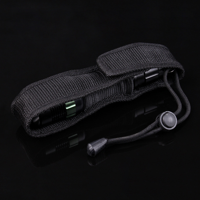 Strong Light Flashlight Cloth Cover Outdoor Portable Cover Flashlight Black Nylon Cover