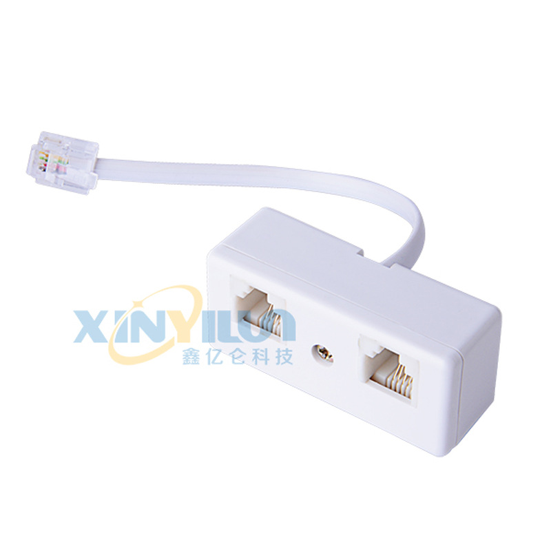 Адаптер для одного телефона с двумя женскими разъемами 6P4C RJ11 RJ14