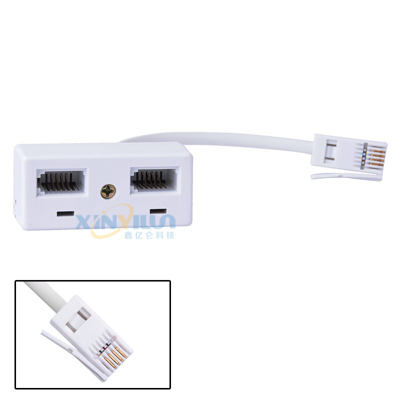 British male to two British female RJ11 UK one minute two British telephone plug Hong Kong British telephone adapter