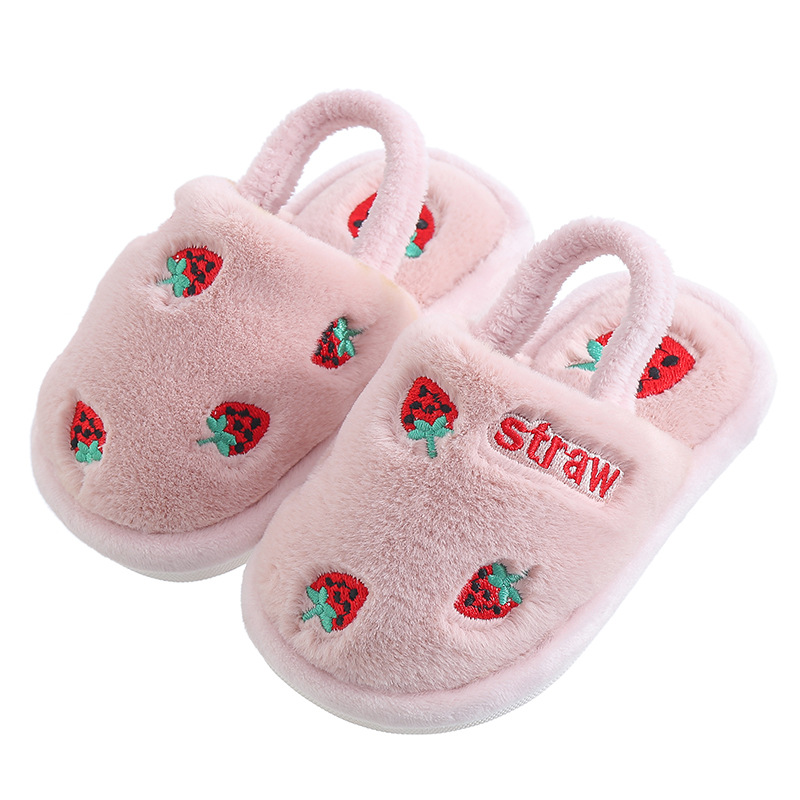 Children's Cotton Slippers Boys' Warm Winter Indoor Household Non-Slip Girl's Cute Cartoon Baby's New Cotton Slippers