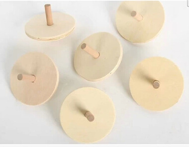 Wooden White Snowflake Mud Painted Gyro Model Pearl Mud Ultra-light Earth Childhood Memory DIY Handmade Toys