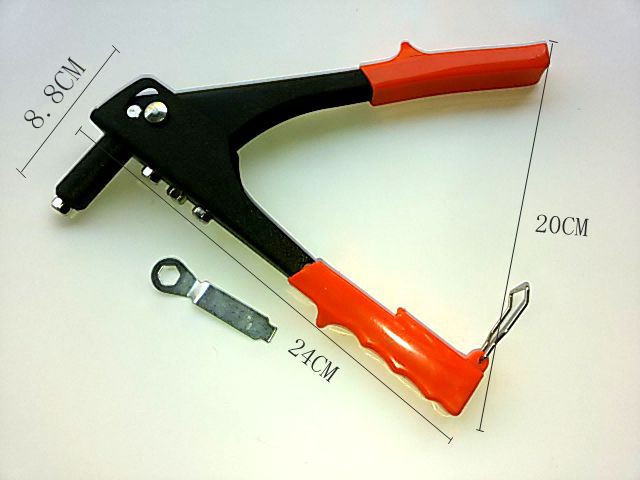 Pull the main gun single rivet gun pull the rivet gun manual rivet machine nail gun 9.5 inch with 4 kinds of rivets each 10 pieces