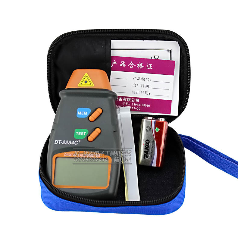 Digital Display Laser TaChometer Non-ContaCt PhotoeleCtriC TaChometer Digital Speedometer DT2234C+