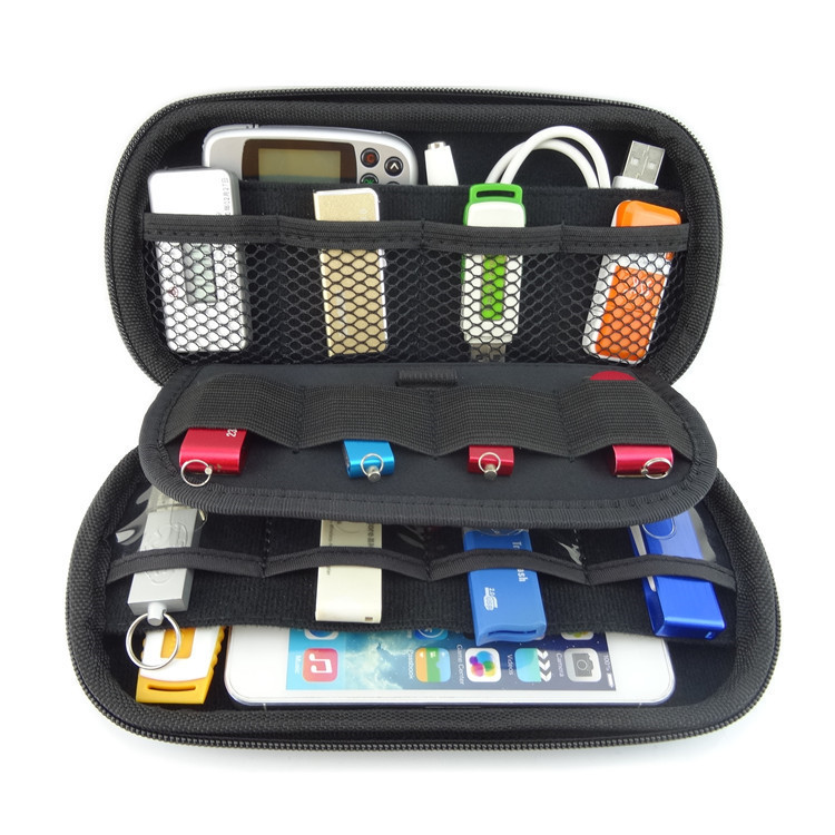 in stock Large Capacity Token U Disk U Shield SD Card Fit Bag Mobile Hard Disk Power Supply Headset Data Cable Storage Bag
