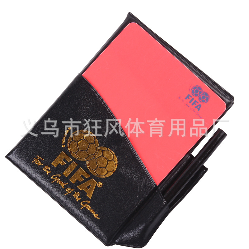 Manufacturers supply red and yellow card football match red and yellow card referee tools to send recording paper pencils