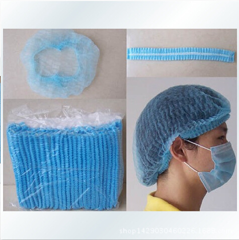 Disposable Non-woven Hat Daily Strip Hat Hair Net Disposable Headgear Food Workshop Factory Dust-proof Work Cap