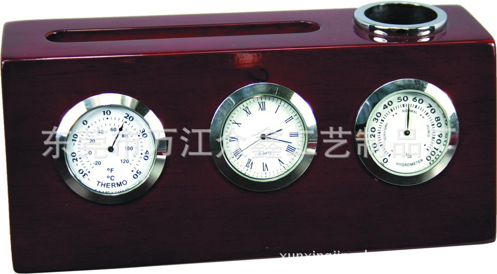 Office Ornaments, Clock, Pen Holder, Business Card Holder, Three-In-One Office Gift D6033