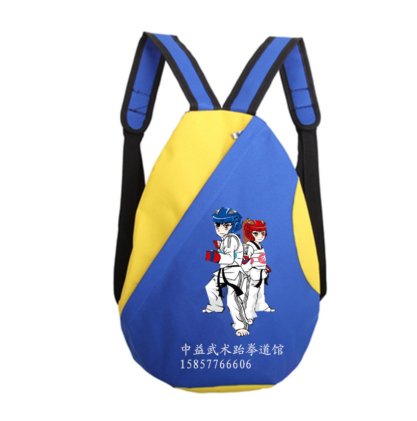 Wholesale custom new dance children's niujinb taekwondo backpack water drop bag printable LOGO