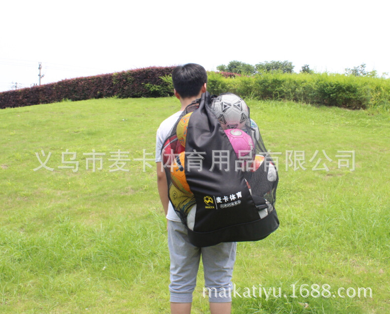 Wholesale large football collection bag campus football portable bag 15 balls ball storage bag