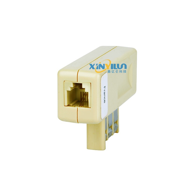 Французский телефонный штекер, адаптер, французский мужской на американский женский, RJ11 6P4C