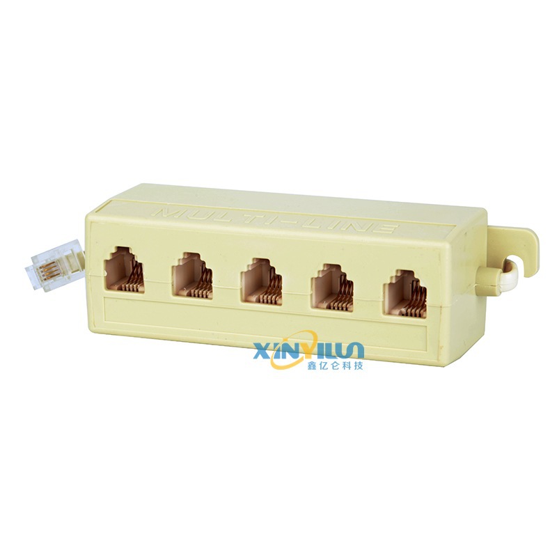 Telephone one minute five 6P4C telephone one drag five splitter splitter box RJ11 telephone adapter