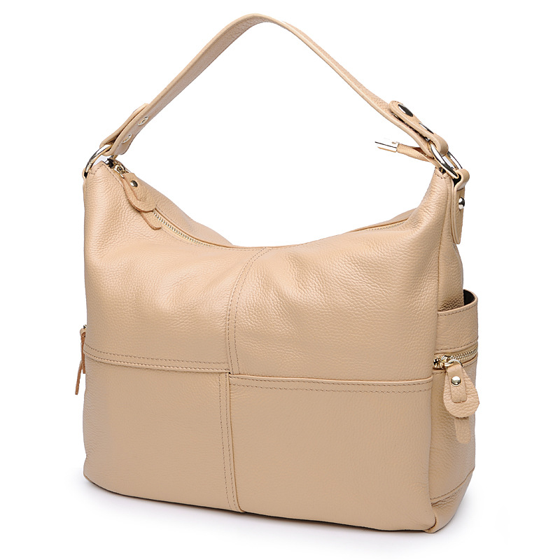 2025 European and American Fashion Women's Portable Single Shoulder Crossbody Bag Large Capacity Genuine Leather Women's Bag Top Layer Cowhide Light Luxury