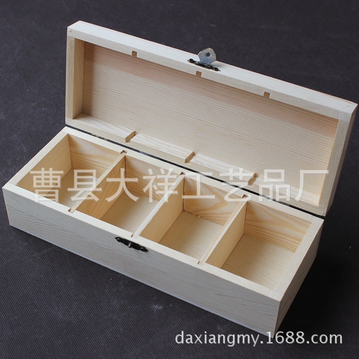 4-ячейная многосеточная деревянная упаковка коробка для чая, коробка для хранения, подарочная коробка, коробка для хранения мелочей