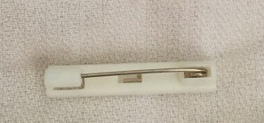 Injection molding processing white plastic pin plastic brooch various specifications