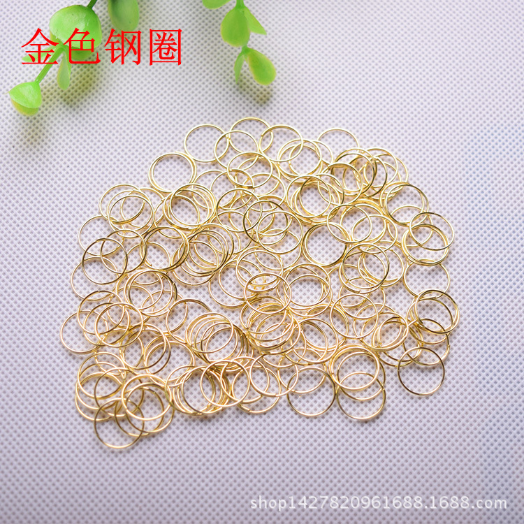 Stainless steel ring octagonal beads strip connection ring DIY crystal bead curtain crystal lamp accessories