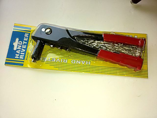 Ручной заклепочник с одним заклепочным пистолетом 9.5 дюйма с 4 видами заклепок по 10 штук