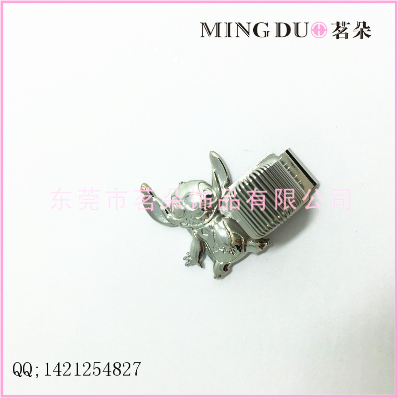 [Mingduo] Metal Alloy Electroplated Nickel Stich Spring Pen Clip Cute Disiney Dual-Purpose Pen Clip