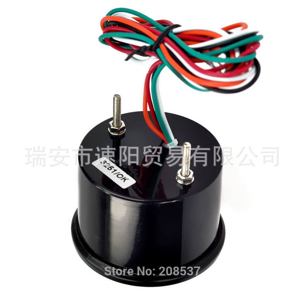 2-inch 52MM LCD black shell two-color digital water temperature meter car instrument modified car instrument