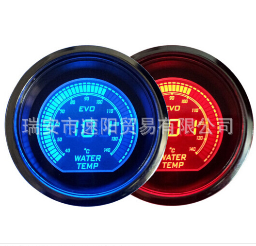 2-дюймовый 52MM ЖК черный корпус двухцветный цифровой термометр воды автомобильный прибор модифицированный