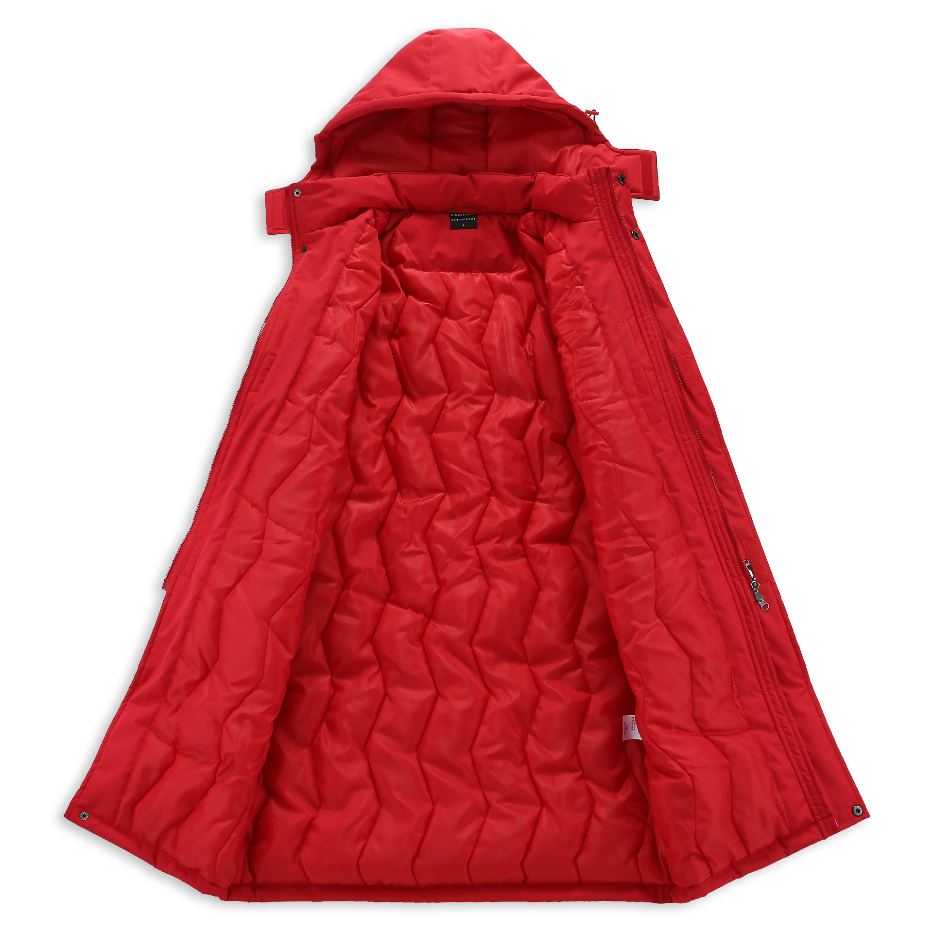 Winter sports coat cotton-padded jacket men's fleece warm cotton-padded jacket student class clothing martial arts clothing group clothing LOGO