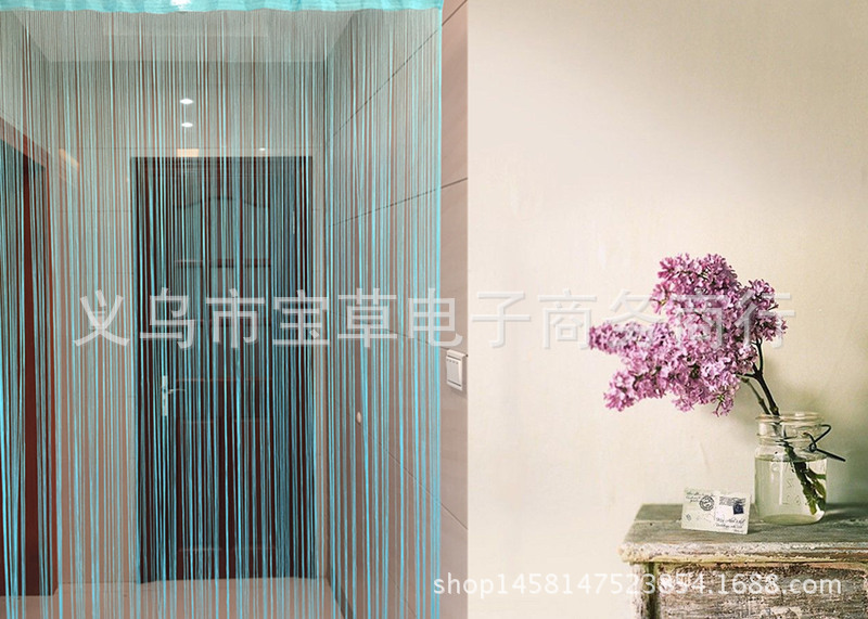 Special Price Finished Korean-Style Single-Color Encrypted Linear Curtains/Compartment Entrance Curtains/Decorative Curtains/Door Curtains