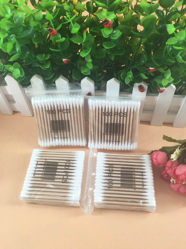 Factory supply disposable bamboo stick cotton swab high quality makeup cotton swab 80 pcs 100PCs cotton swab batch