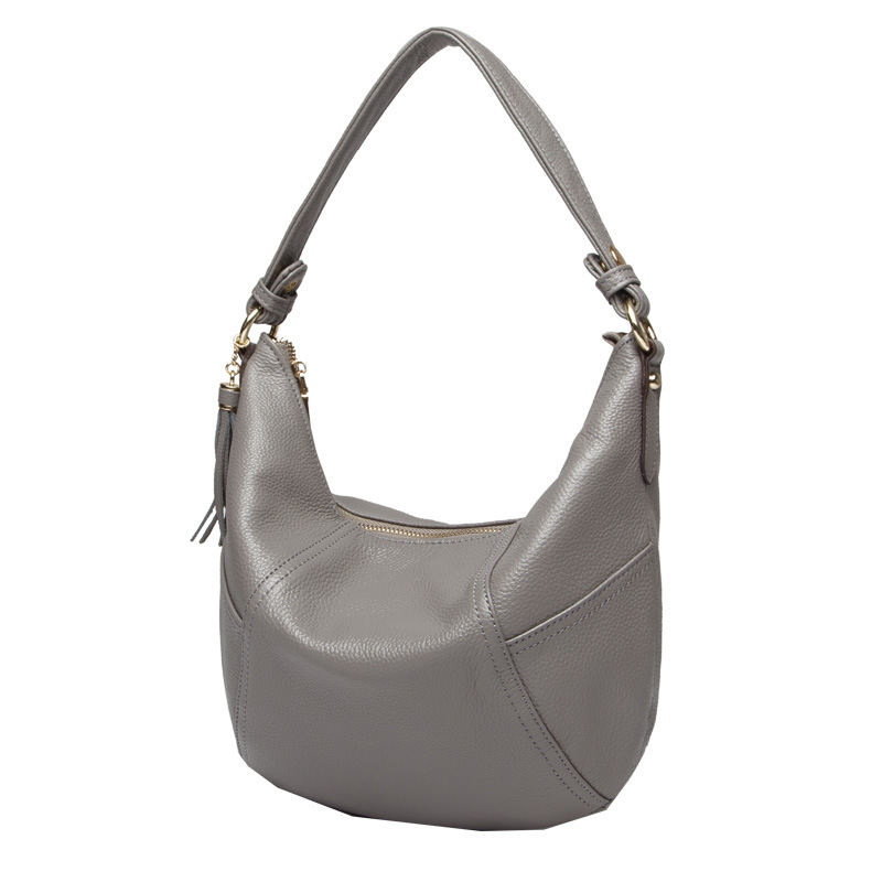 2025 Spring New Casual Easiest for Match Crossbody Bag Hand-Held Shoulder Women's Dumpling Bag First Layer Cowhide Genuine Leather Women's Bag