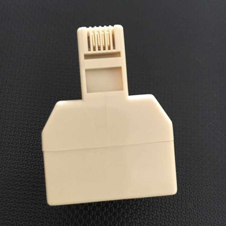 Telephone socket RJ11 double-hole horn 6P4C telephone one-to-two horn telephone junction box telephone connector