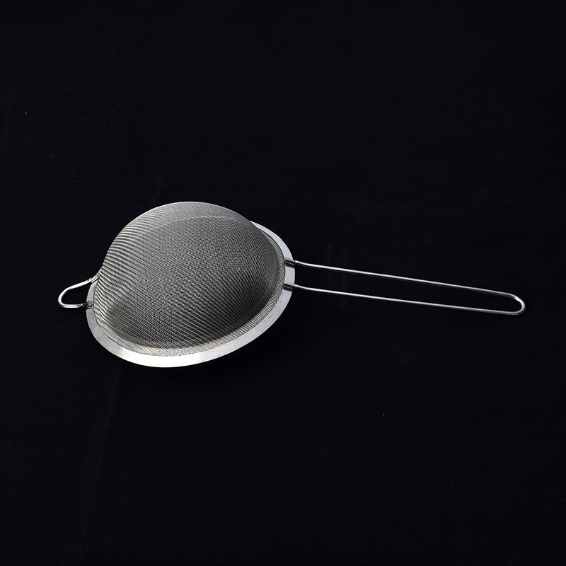 304 Stainless Steel Colander Kitchen Household Mesh Leakage Oil Fishing Spoon Soybean Milk Pointed Ear Mesh Leakage Flour Filter Mesh Sieve