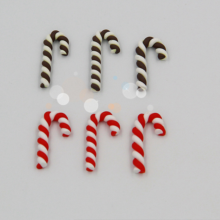 Factory selling soft pottery Christmas crutches simulation cream glue mobile phone shell material diy jewelry accessories soft pottery art products