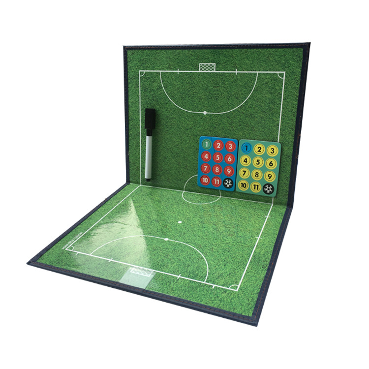 5-Player Folding Football Tactics Board, Coach's Command Board, Erasable, Magnetic, Includes Pen and Eraser, Portable