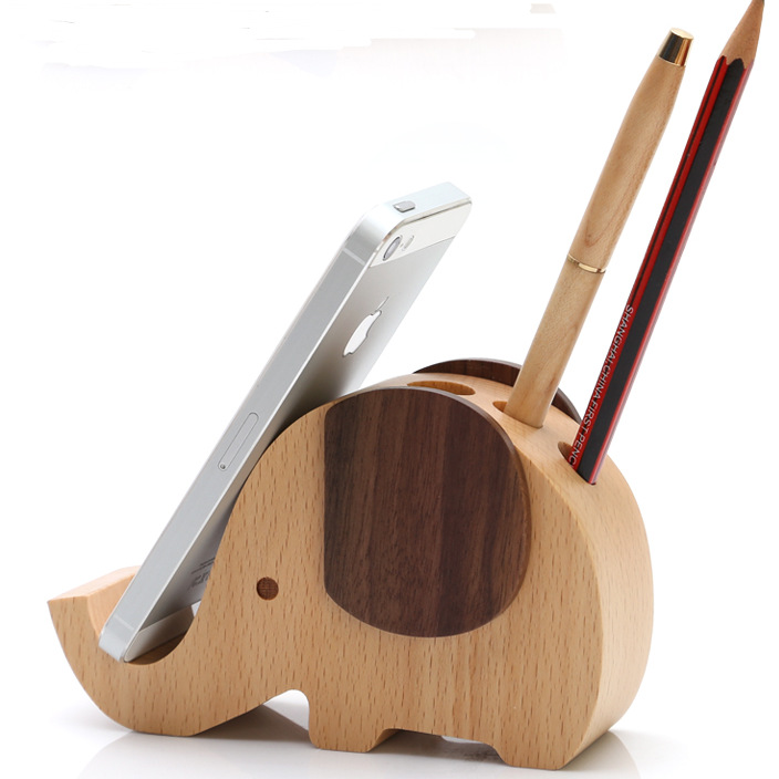 Gift Multifunctional Elephant Pen Holder Lazy Mobile Phone Holder Mobile Phone Holder Student Learning Desktop Decoration