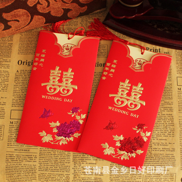 Tassel Invitation Wedding Invitation Customized LOGO Wedding Invitation Bronzing Invitation Wholesale Customized Invitation Invitation