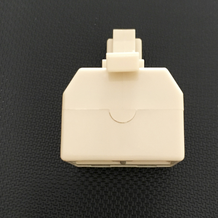 Telephone socket RJ11 double-hole horn 6P4C telephone one-to-two horn telephone junction box telephone connector