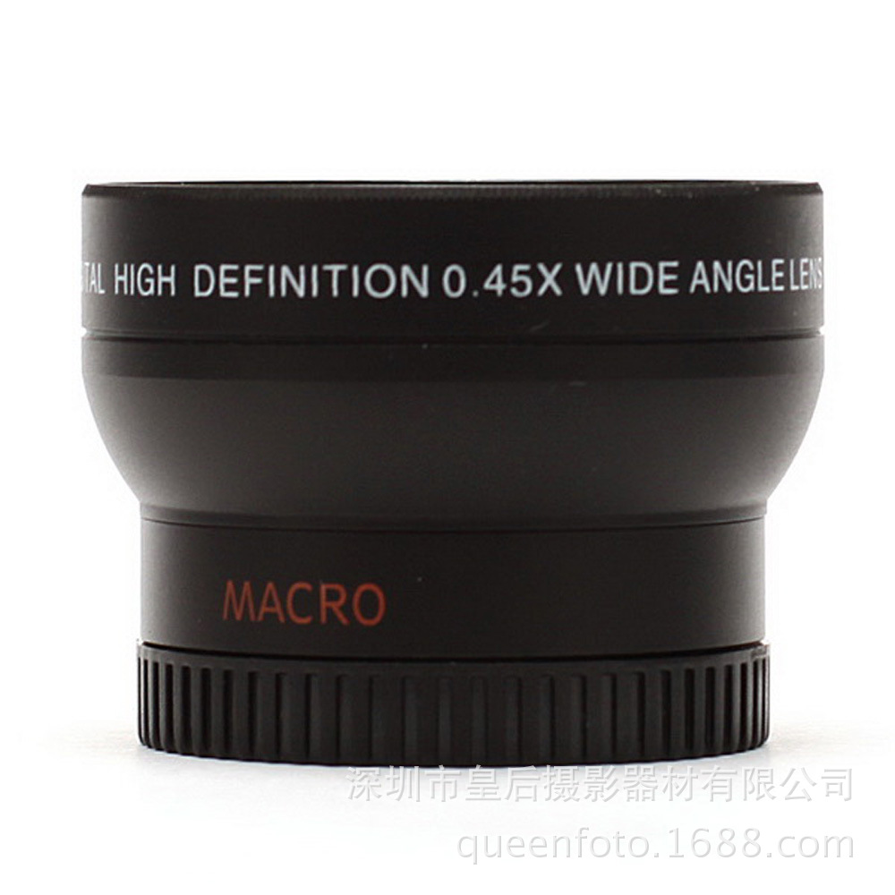 58mm Wide-angle Mirror Macro Camera Additional Lens 0.45X 0.45X Wide-angle Lens 18-55mm