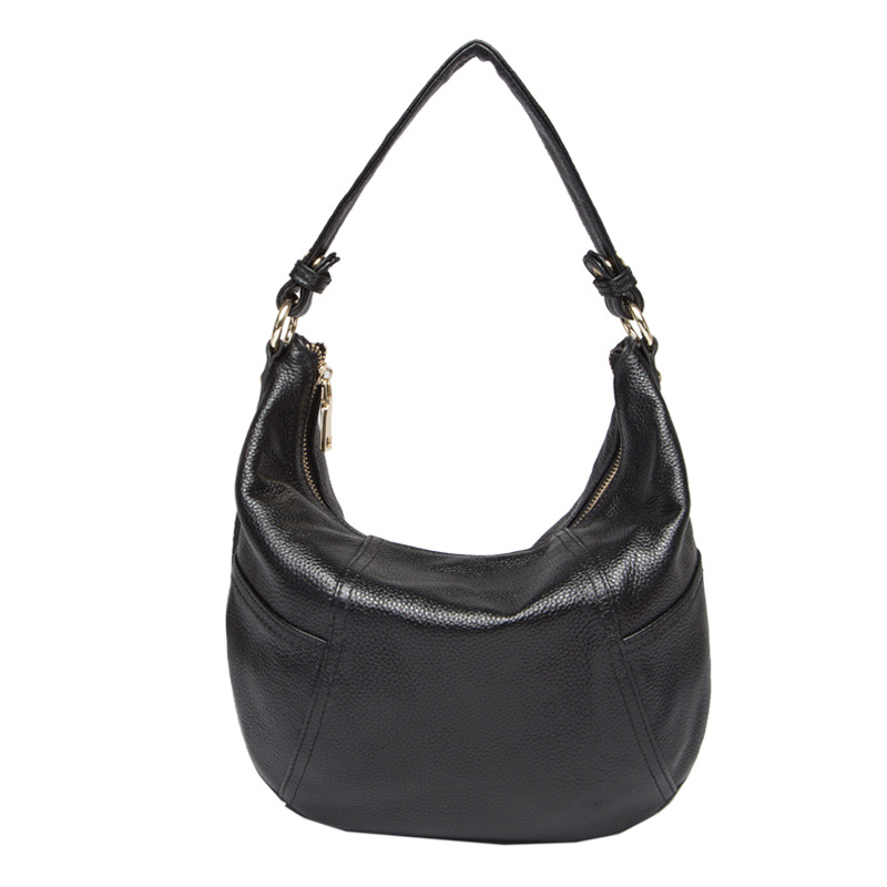 2025 Spring New Casual Easiest for Match Crossbody Bag Hand-Held Shoulder Women's Dumpling Bag First Layer Cowhide Genuine Leather Women's Bag