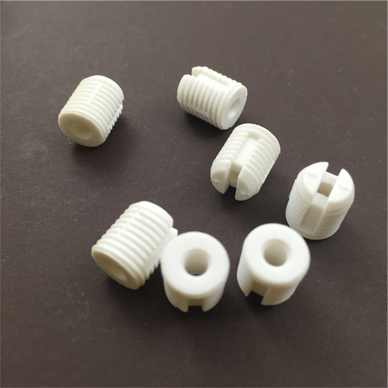 Hole 8mm height 10mm self-tapping wire rubber particle hinge hinge embedded M3.5M4 self-tapping screw Nylon nut