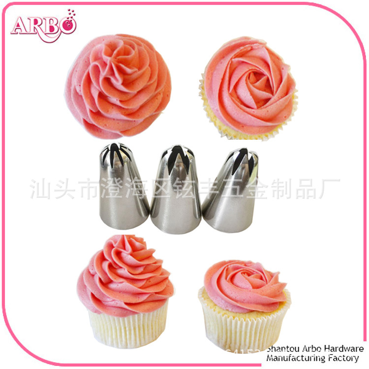 FDA LFG certified 304 stainless steel pastry nozzle seamless baking tool cake cream nozzle puff nozzle