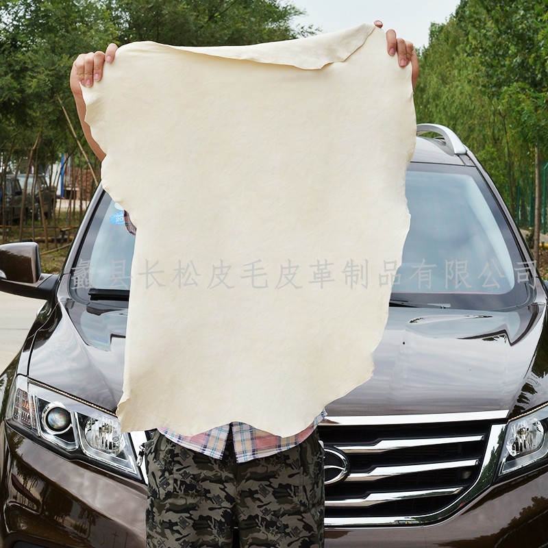 60*90 large deerskin towel leather car towel large absorbent chicken skin cloth suede towel for Car Washing