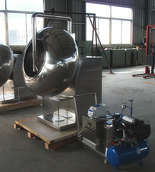 Pill Candy Polishing Drilling Machine Stainless Steel Round Coating Machine Fried Bean Bentonite Roller Maker Granule Dryer