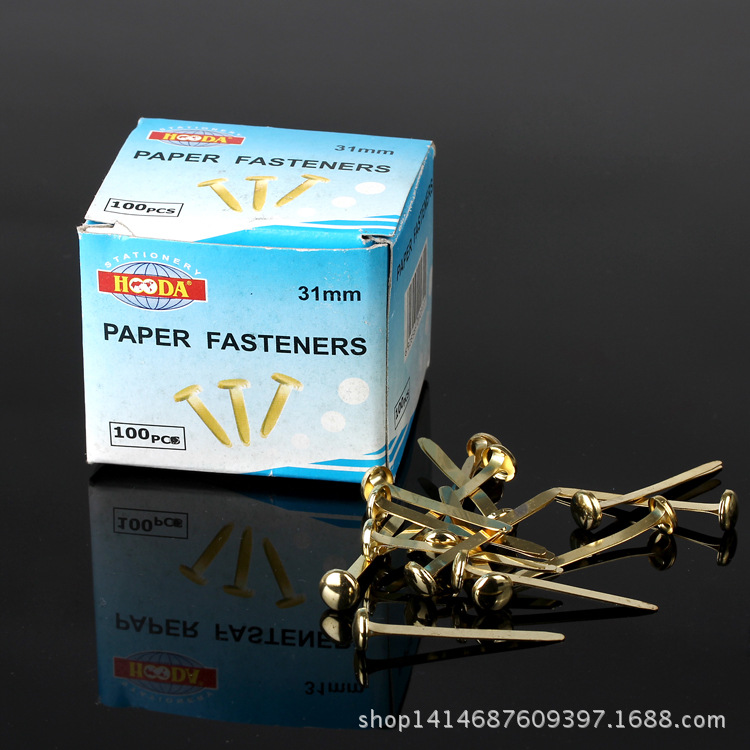 Cross-Border Handmade Two-Pronged Nails, Eco-Friendly Electroplated Gold Thumbtacks, Metal Double-Pronged Nails, Eight-Pronged Children's Iron 19 Nails