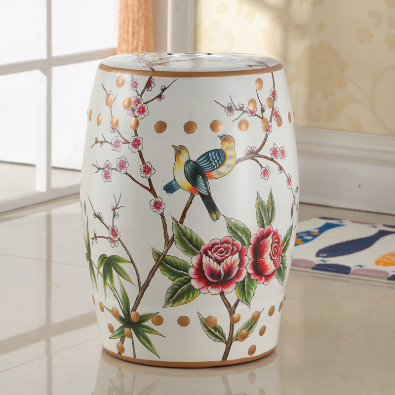 Wholesale Ceramic Stool Bedroom Dressing Stool Living Room Side Stool Guzheng Stool Hall Shoe Changing Stool Skirt Stool Ceramic Drum Stool